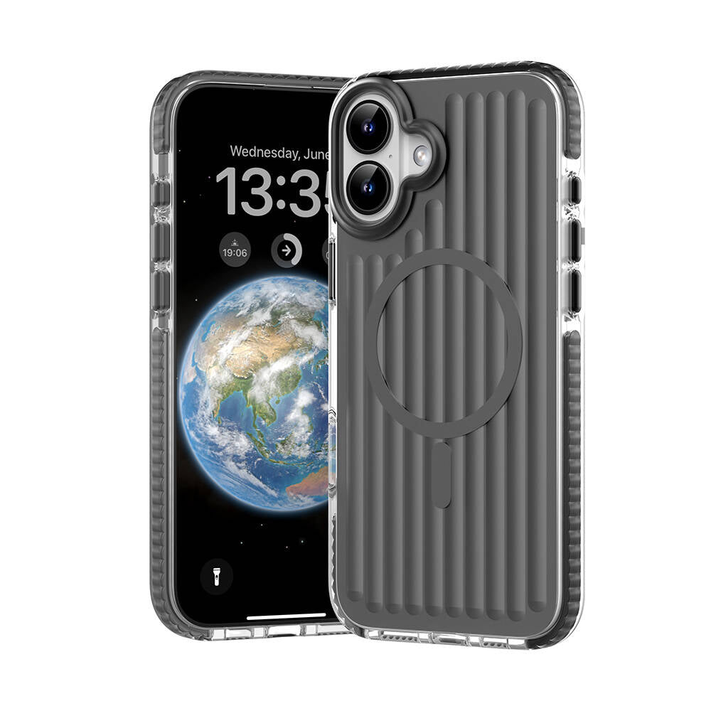 iPhone 16 Kılıf M-safe Şarj Özellikli Oyuklu Tasarım Mutural Bumpy Clear Kılıf iPhone 16 Kılıf M-safe Şarj Özellikli Oyuklu Tasarım Mutural Bumpy Clear Kılıf